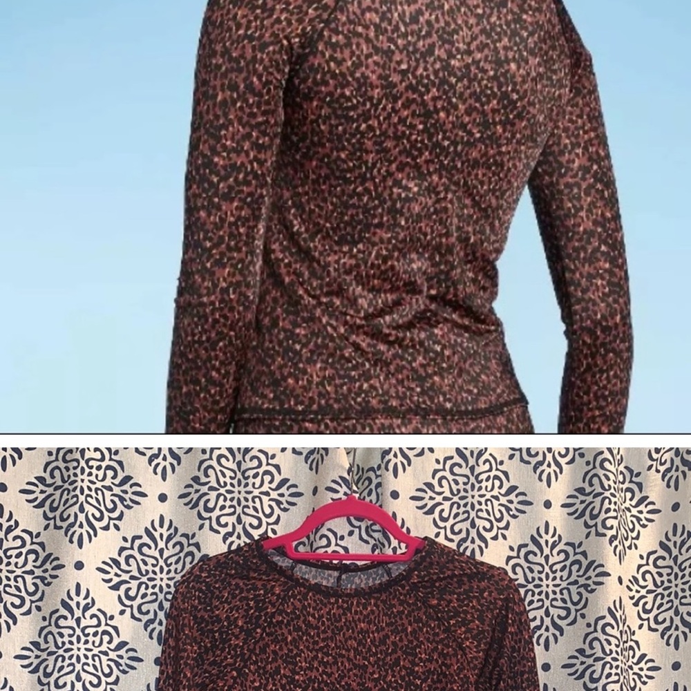 All In Motion Animal Print Long Sleeve Rash Guard Size Large - Picture 2 of 2